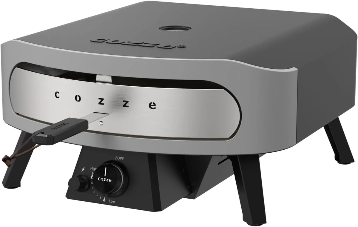 COZZE Gas Pizza Oven 17 inch – Large Outdoor Pizza Oven (50 mbar) – Pizza Oven with Regulator for Family Pizza
