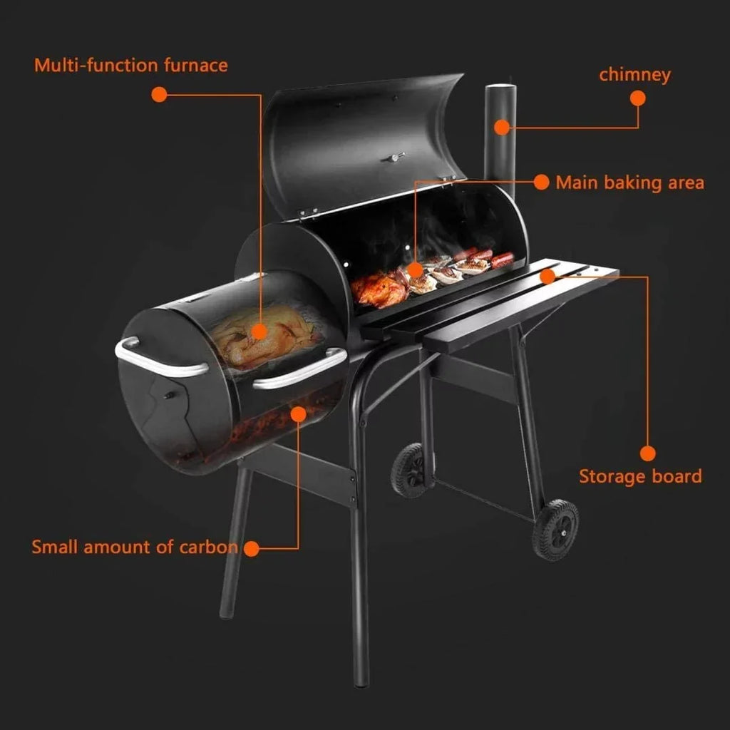 2026 Grill węglowy Vebreda do zastosowań zewnętrznych – Grill, wędzarnia i rożen do patio i ogrodu