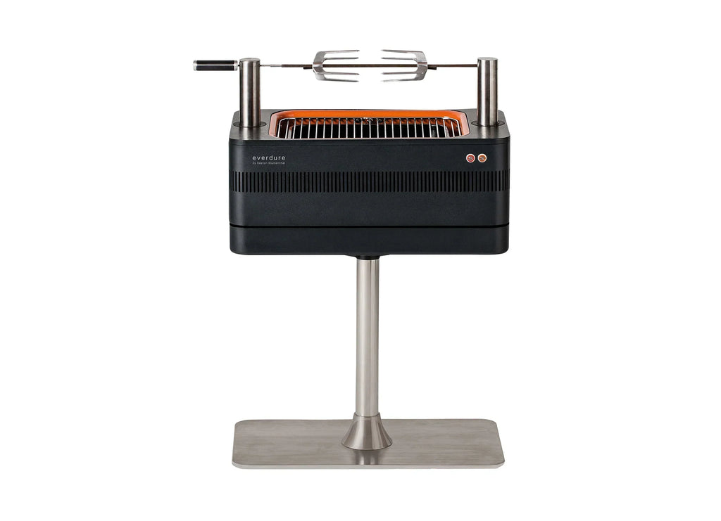 2026 Grill Węglowy z Zapłonem Elektrycznym – 1400W Szybki Zapłon Płomieniem™ – Zawiera Rożen Obrotowy (15 kg) i Stojak