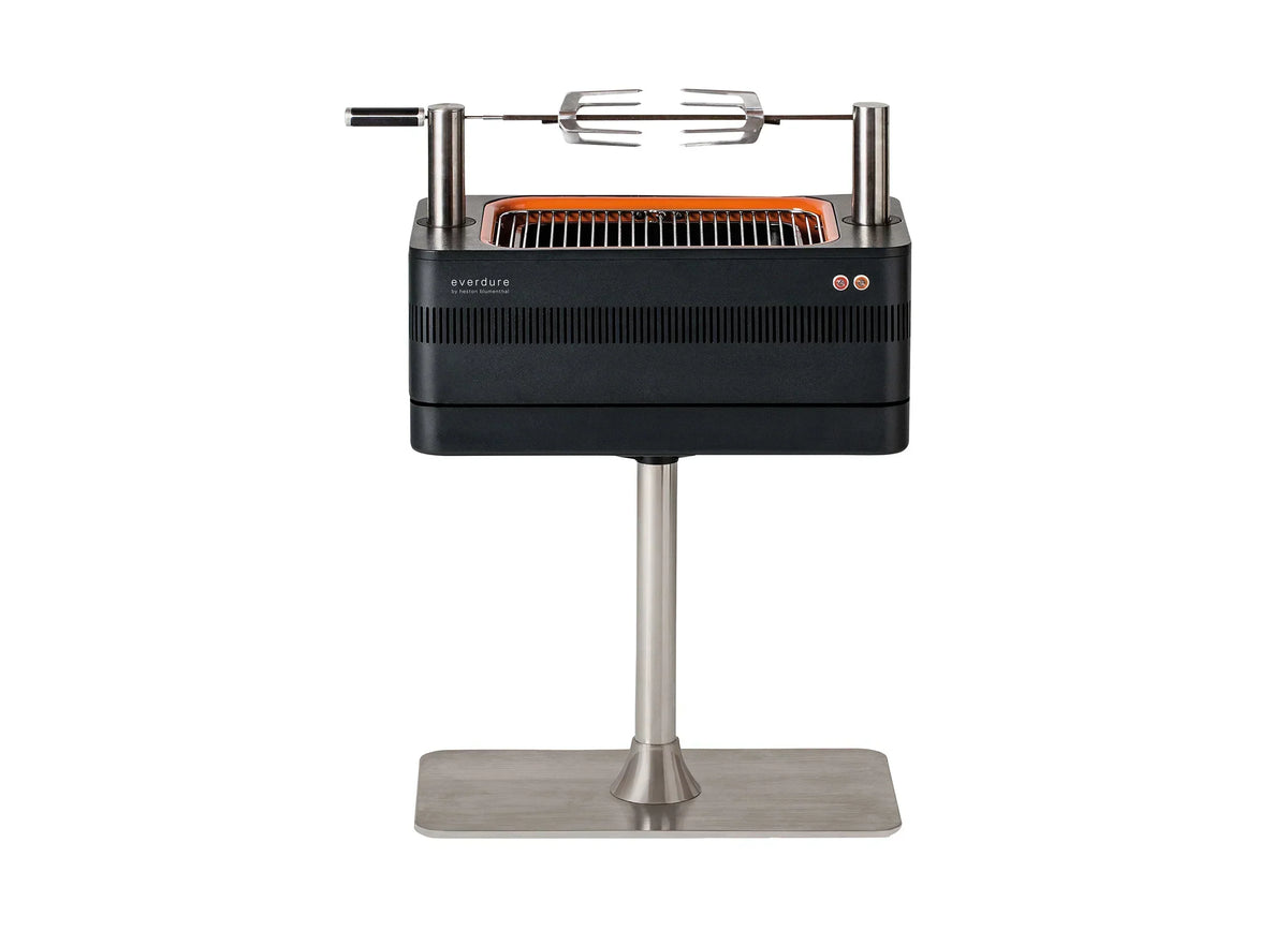 2026 Grill Węglowy z Zapłonem Elektrycznym – 1400W Szybki Zapłon Płomieniem™ – Zawiera Rożen Obrotowy (15 kg) i Stojak