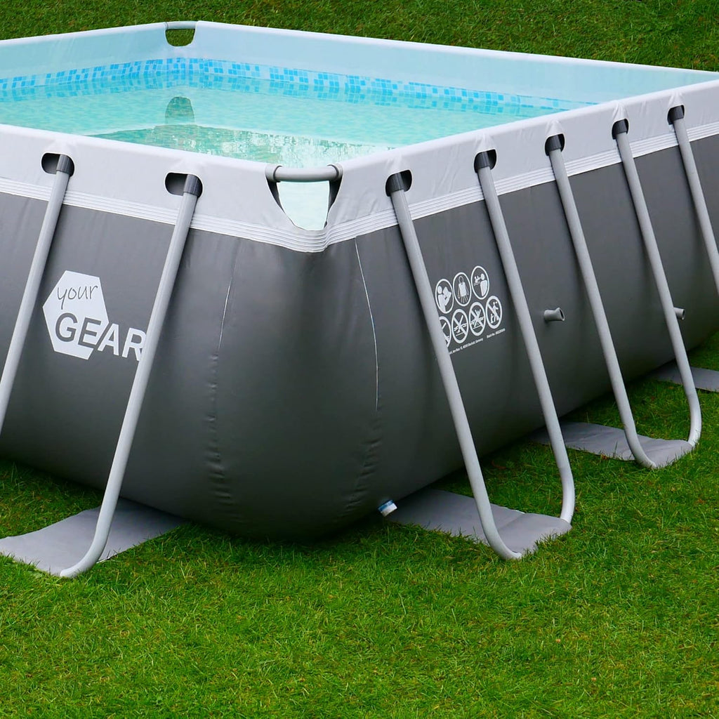yourGEAR Basen Rodzinny XL 3x3m - Basen Ogrodowy z Wytrzymałą Stalową Ramą, 8100L