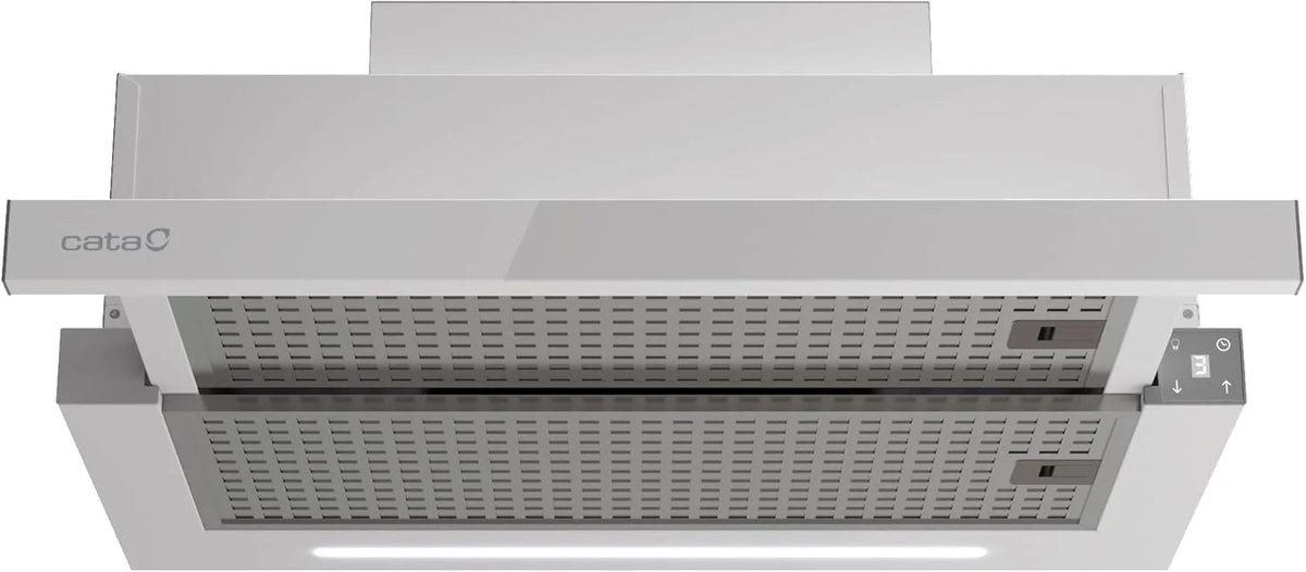 Okap Cata TFH 6830 GWH 6 Poziomów mocy Panel sterowania dotykowy Poziom hałasu 46 dB Wyjątkowo cichy silnik Oświetlenie LED Wnętrze osłonięte Łatwe czyszczenie Szerokość 60 cm Kolor biały