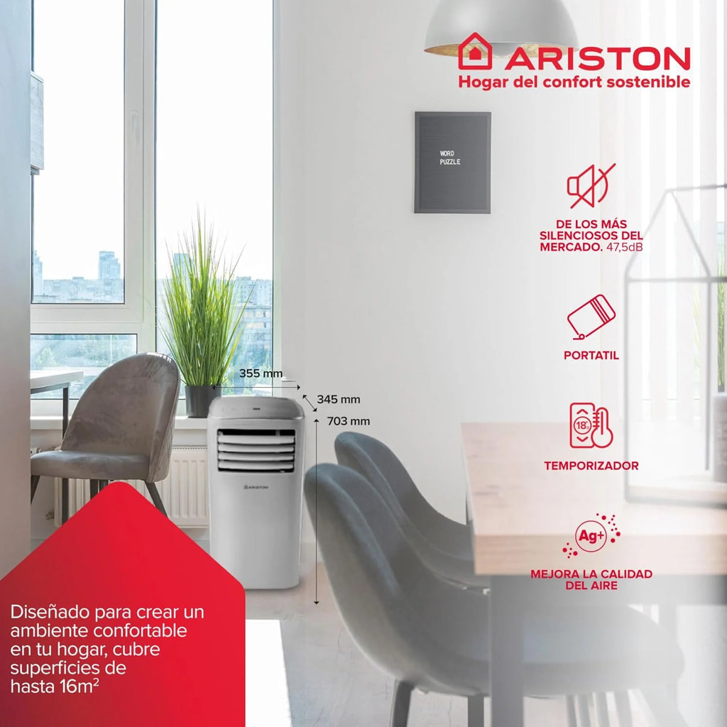Ariston Mobis 9 Portable Air Conditioner (energy-efficient, quiet, easy to install). Designed for installation in Poland