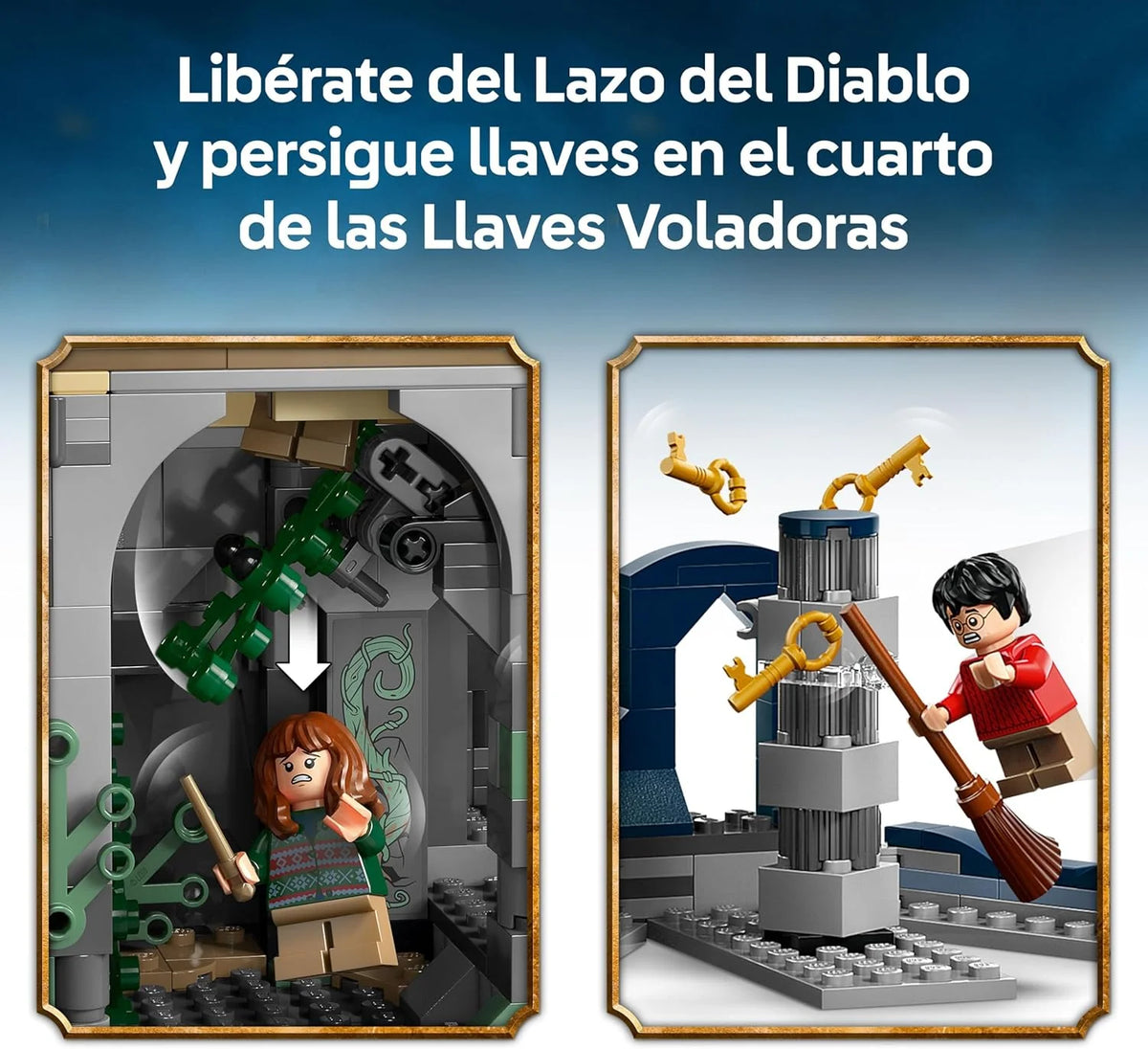 Harry Potter Zamek Hogwart: Wieża centralna — Zamek-zabawka z Komnatą Latających Kluczy i Szachami Czarodziejów — 12 minifigurek — Prezent dla dziewczynek i chłopców w wieku od 10 lat 76454