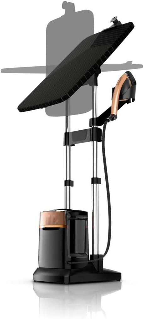Tefal QT2020 IXeo Power All-in-One Prasownica Parowa, Stal Szlachetna Tworzywo Sztuczne, 2170 W, 1,1 L, Czarny/Miedziany