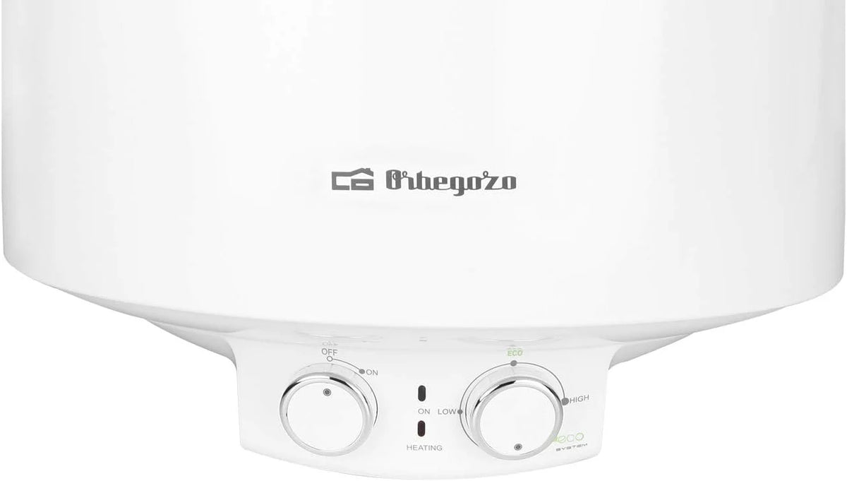 Orbegozo TRM 104 elektryczny podgrzewacz wody, 100 litrów, niskie zużycie energii, emaliowany, funkcja włącz/wyłącz, tryb ECO, IP-X4, maks. temperatura 75ºC, instalacja pionowa, 1500 W