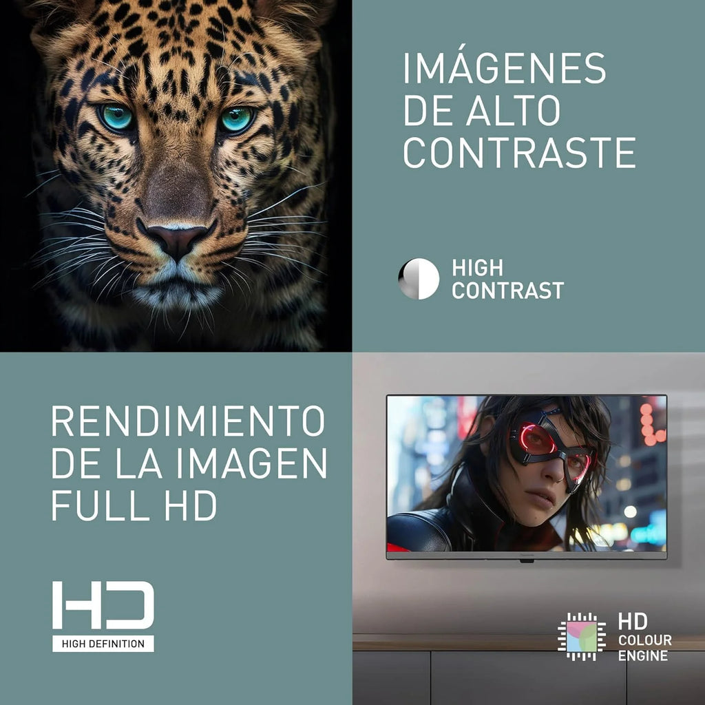 Panasonic TB-24S40AEZ, seria S40, 24-calowy telewizor Smart TV HD LED, 2024, TiVo, sterowanie głosowe Google i Alexa, tryb gry, odtwarzacz multimedialny, HDR, HDMI, WLAN, wyjątkowe wrażenia wizualne