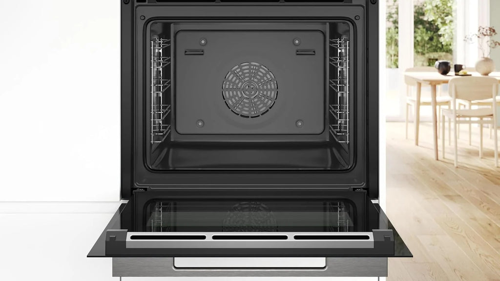 Bosch - Piekarnik wielofunkcyjny z funkcją dodawania pary, 60 cm, Seria 8, Elektroniczny panel sterowania TFT TouchControl Plus, AirFry, Home Connect, Czarny, HRG7361B1