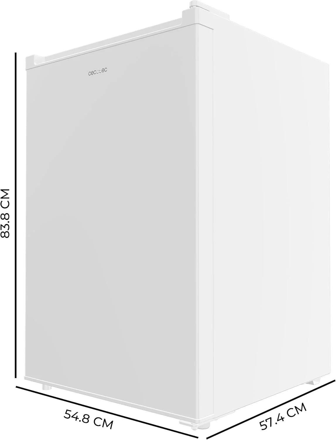 Cecotec Zamrażarka pionowa nablatowa 97 l Bolero CoolMarket TF 97 biała, klasa energetyczna E, kompaktowa konstrukcja, drzwi odwracalne, 3 szuflady, wymiary 55,1 x 57,5 x 83,5 cm, kolor biały