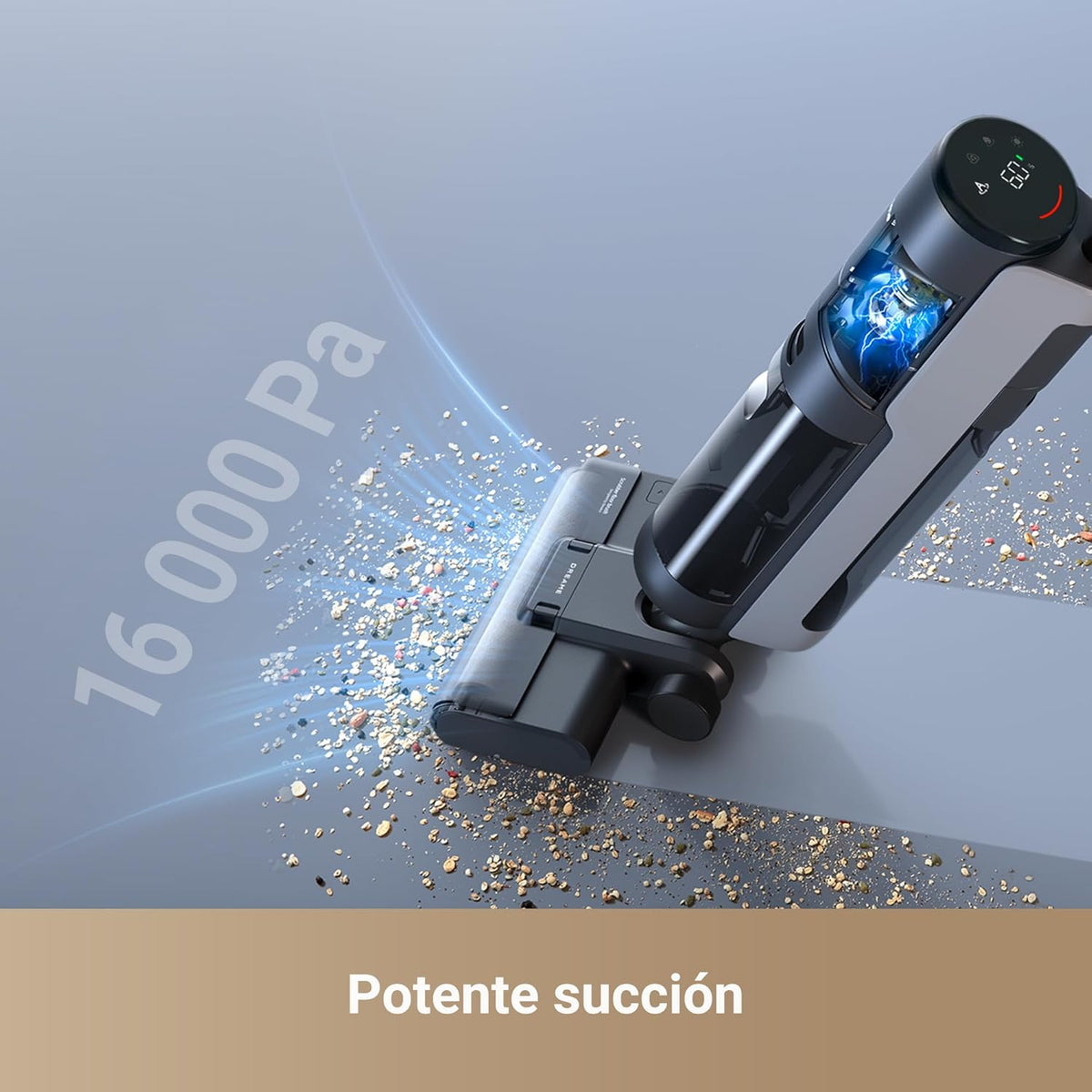 dreame H14 Pro odkurzacz na sucho i na mokro, płaska konstrukcja 180°, czyszczenie szczotki w temperaturze 60°C, suszenie w 5 min, automatyczne dozowanie roztworu, sterowanie aplikacją, 18 kPa