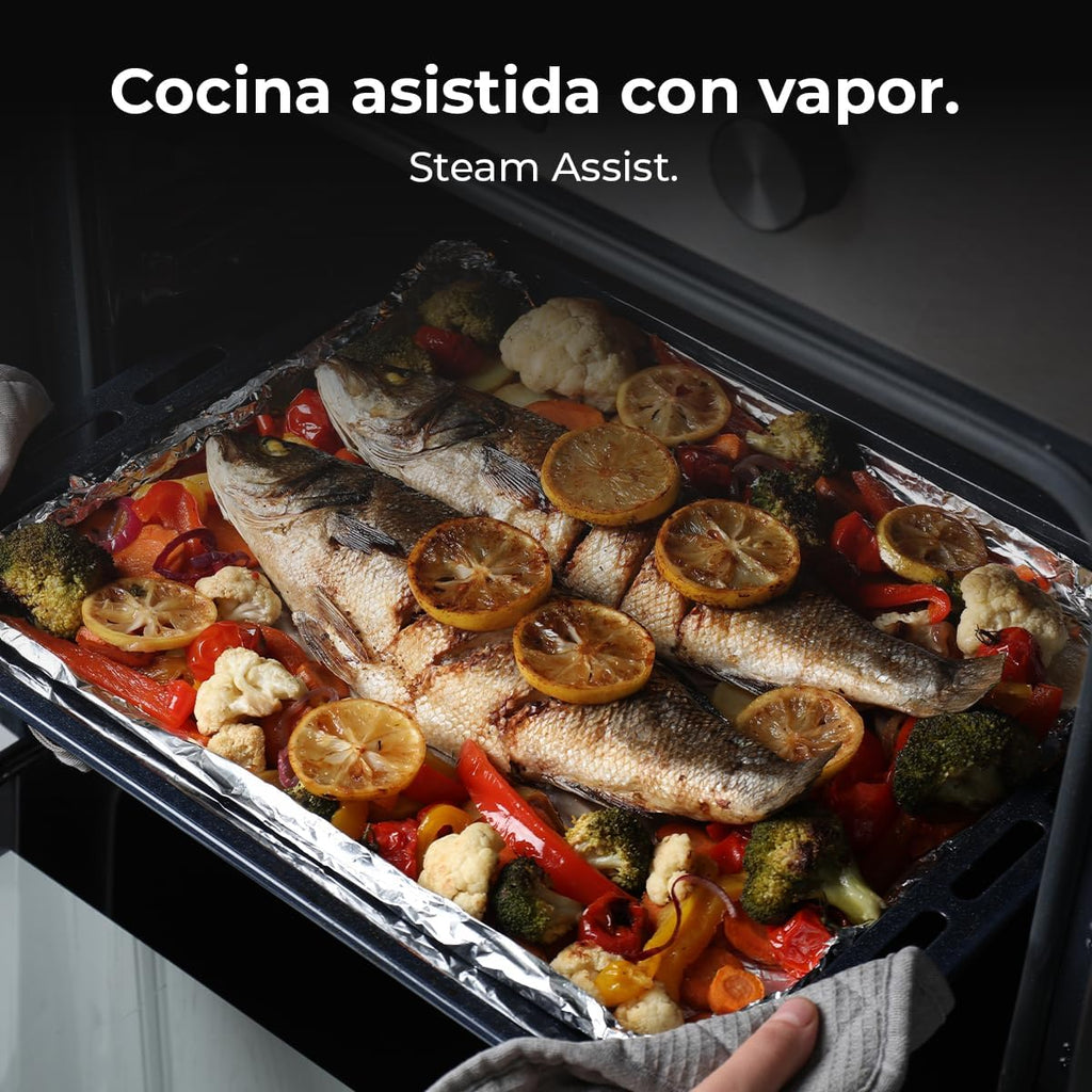Piekarnik do zabudowy Cecotec Multifunción 70L Bolero Hexa M236000 Line Time. 2800W, 6 funkcji, timer, Steam Base XXL, Steam Assist, Steam EasyClean, wentylator chłodzący, tryb rozmrażania, Eco, konwekcja