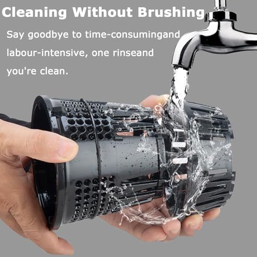 Wyciskarka wolnoobrotowa, maszyna do wolnego wyciskania z dużym otworem wsadowym dla całych owoców i warzyw, łatwa do czyszczenia, dla zdrowych soków