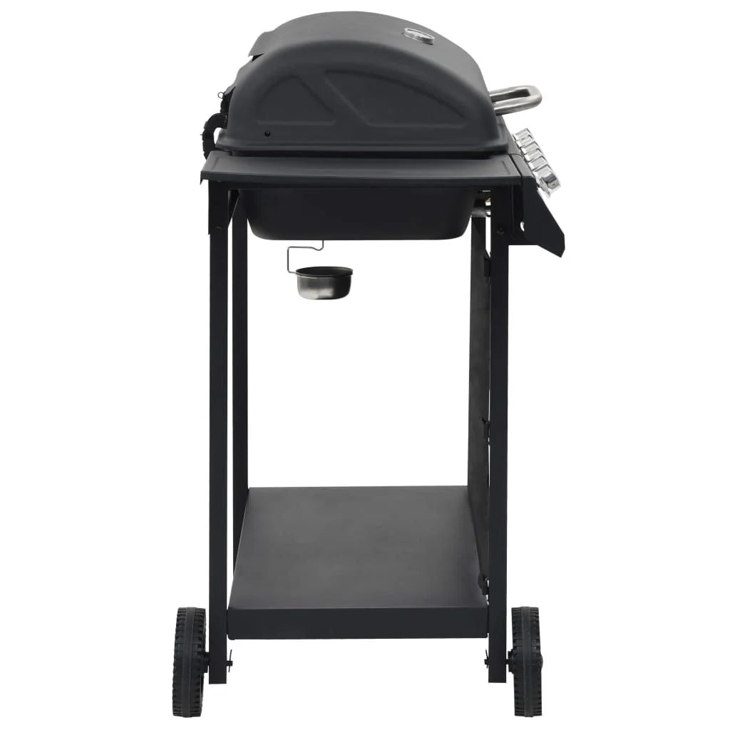 Grill gazowy, 6 palników, czarny, stalowy, Vidaxl