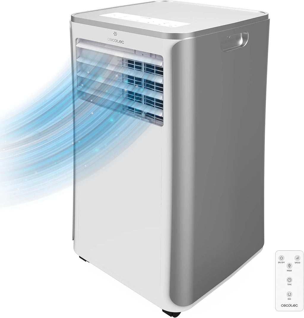 Przenośny klimatyzator Cecotec ForceClima 9100 z pilotem. 9000 BTU, niskie zużycie energii, wyświetlacz LED, 4 tryby, 2 prędkości, zasięg 20-25m2