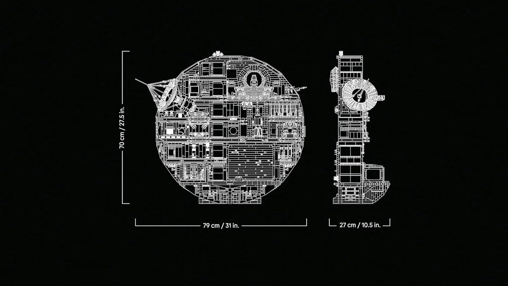 Star Wars 75419 Gwiazda Śmierci – interaktywny model UCS dla dorosłych z 36 minifigurkami, w tym Luke'a Skywalkera, Hana Solo i Dartha Vadera – kolekcjonerski prezent dla fanów i fanek