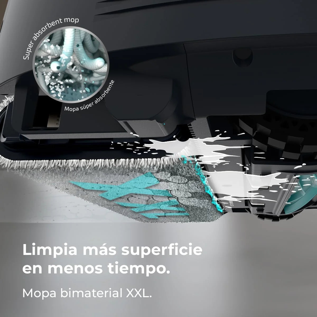 Robot odkurzający i mopujący Cecotec z AI, samoopróżniającą się stacją i technologią laserową Conga Z100. 20000 Pa, profesjonalne mopowanie z dwumateriałową ściereczką XXL, samoopróżnianie z kurzu, wody i czyszczenie ściereczek, aplikacja