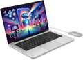 Laptop 14 cali Celeron N4000 (do 2,6 GHz), komputer przenośny 6 GB RAM 128 GB SSD, laptop W11 Pro, obsługa WiFi, Bluetooth, USB 3.0 Mini HDMI, laptop dla studenta/biura.