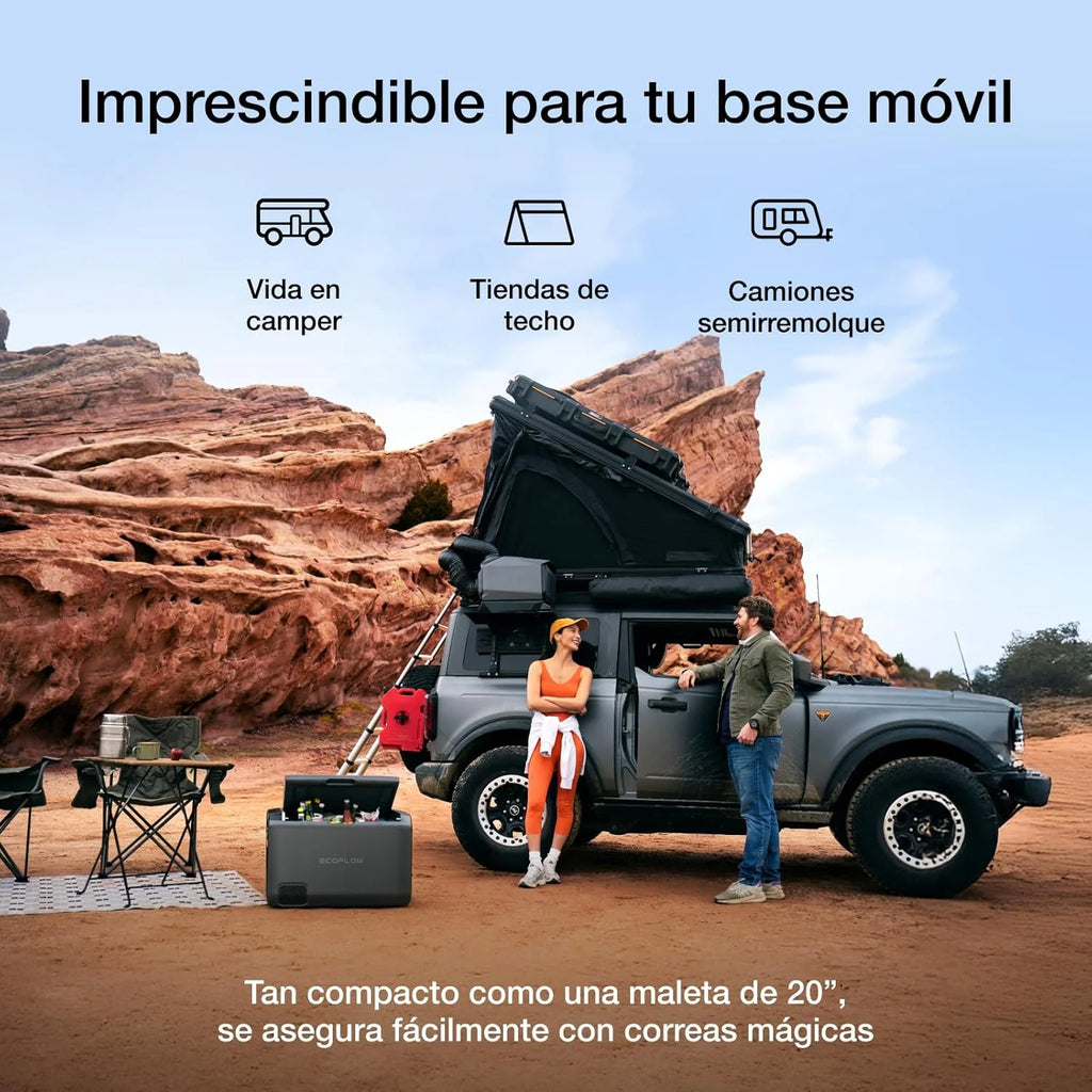EcoFlow WAVE 3 Przenośny klimatyzator z akumulatorem 1024 Wh, chłodzenie 1800 W, ogrzewanie 2000 W, 8 h pracy, sterowanie przez aplikację, do namiotu, kampera, samochodu
