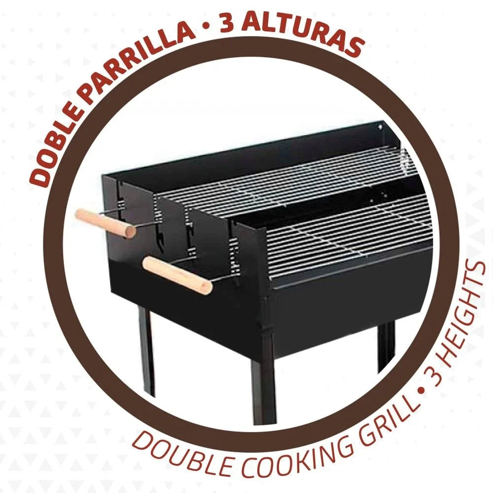 Podwójny Grill Węglowy Aktive Barbacoa Drewno