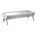Taca do grill ze stali nierdzewnej srebrna 118x42x30,5 cm Vidaxl