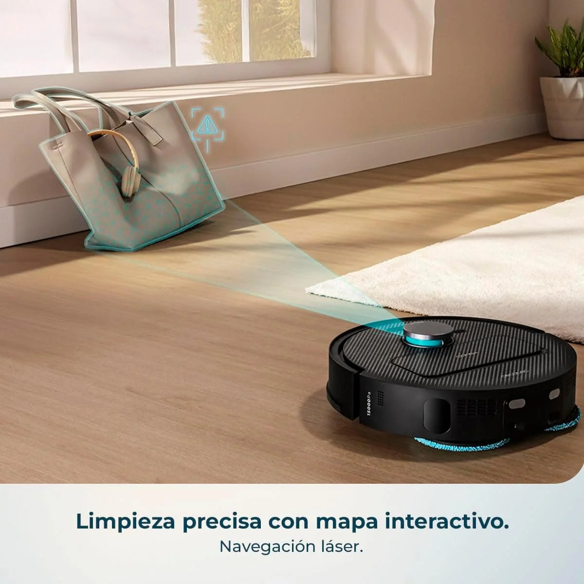 Robot odkurzająco-mopujący Cecotec z bazą samoczyszczącą i aplikacją Conga X50 X-Treme. Nawigacja laserowa, interaktywne mapowanie, 15000 Pa, autonomia 240 minut, podnoszone mopy, baza z 3 pojemnikami