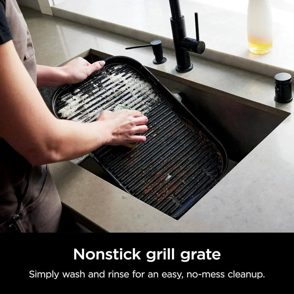 Ninja Woodfire Pro XL Grill i Wędzarnia Zewnętrzna 4 w 1 z Termometrem, Grill Master, Grill Wędzarniczy, Frytkownica Beztłuszczowa Zewnętrzna, Piekarnik, Przenośny, Elektryczny, Ciemnoszary, OG850, 2026
