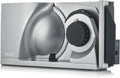 GRAEF MYtiny MT1000 — Składana krajalnica, 170 W, ostrze Ø170 mm, metalowa, grubość cięcia 0-15 mm, do chleba, kompaktowa, Made in Germany, srebrna