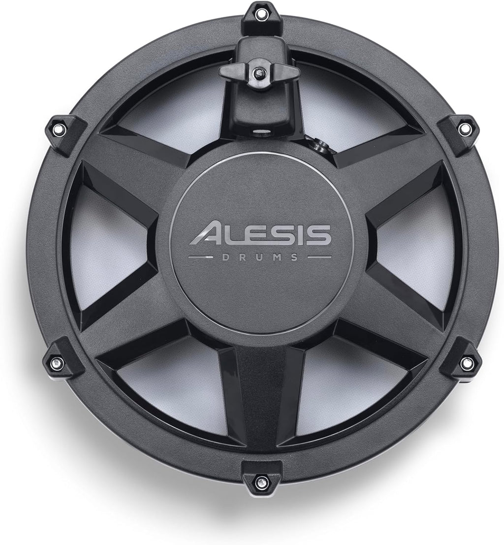 Alesis Nitro Max Kit – Elektroniczna perkusja z cichymi naciągami siateczkowymi, dwustrefowym padem werbla 10", Bluetooth, 440+ autentycznych brzmień, lekcjami Drumeo, USB MIDI, pedałem stopy