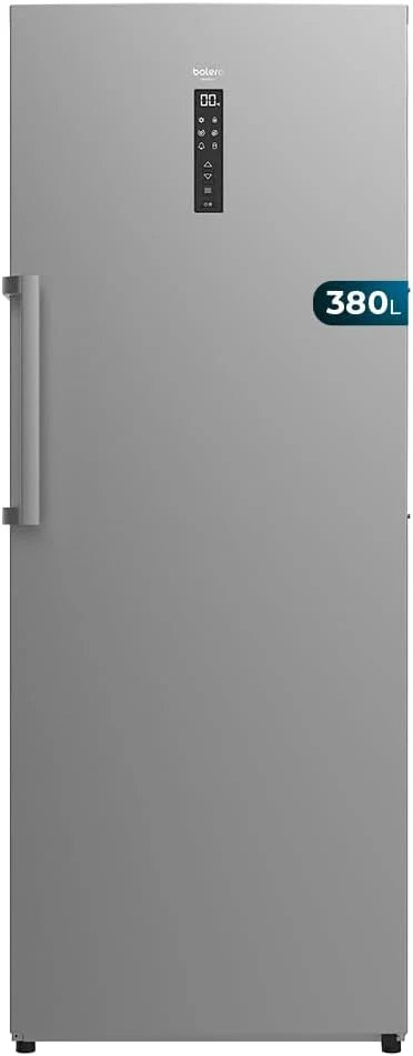 Cecotec Zamrażarka pionowa 380L Bolero CoolMarket UF 380 inox D. 1950W, silnik Inverter Plus, niskie zużycie energii, Total No Frost, wyświetlacz w drzwiach, możliwość przekształcenia w lodówkę, Multi Airflow
