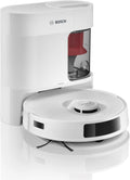 Bosch Spotless+ Robot sprzątający z funkcją mopowania, moc ssania 11 000 Pa, statyczna nakładka mopującą, stacja czyszczącą, nawigacją Smart Vision, aplikacja Bosch Home Connect, BCRD1W, biały