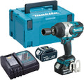 Makita Lxt DTW1001 Akumulatorowa Wkrętarka Udarowa, Niebieski/Czarny, z 2 x akumulatorem 5,0 Ah
