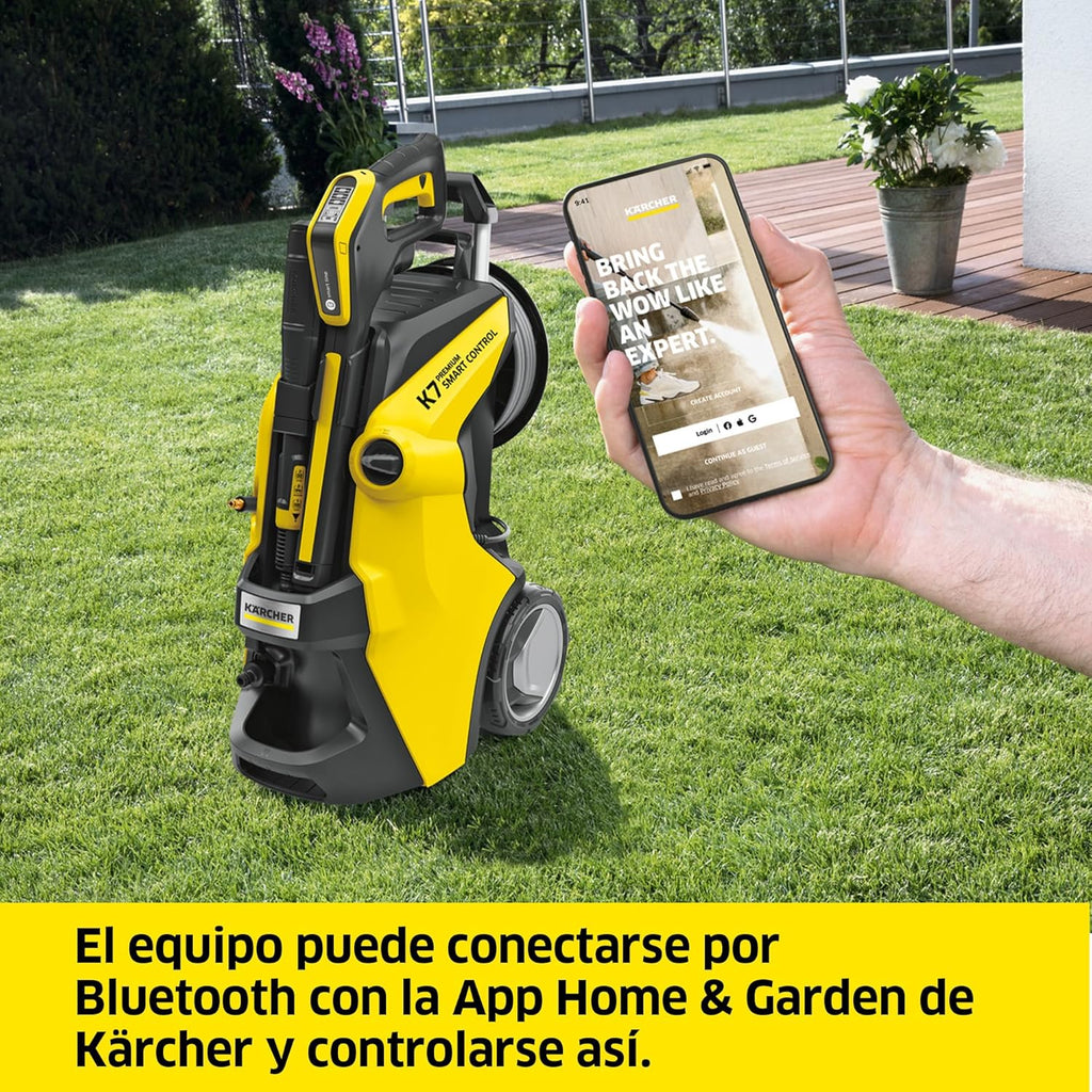 Kärcher K 7 Premium Smart Control Flex Home Myjka Wysokociśnieniowa, Ciśnienie: 180 Bar, Przepływ: 600 l/h, Wydajność: 60 m²/h, Filtr Wody, Waga: 18 kg, Elastyczny Wąż, Lanca Multi Jet