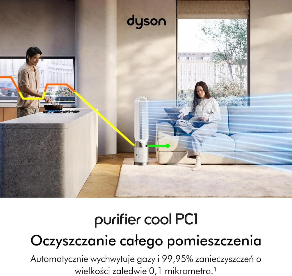 Dyson Purifier Cool PC1 Cooling High Power Air Purifier (White/White)