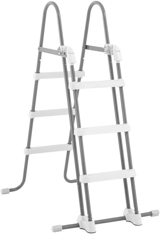 Intex Basen Rozporowy Prostokątny Chevron Prism Frame Premium, Wymiary 400x200x100cm, Pojemność 6.836 litrów, Odporny Materiał Trójwarstwowy, W Zestawie: Pompa Filtracyjna i Drabinka (55259)