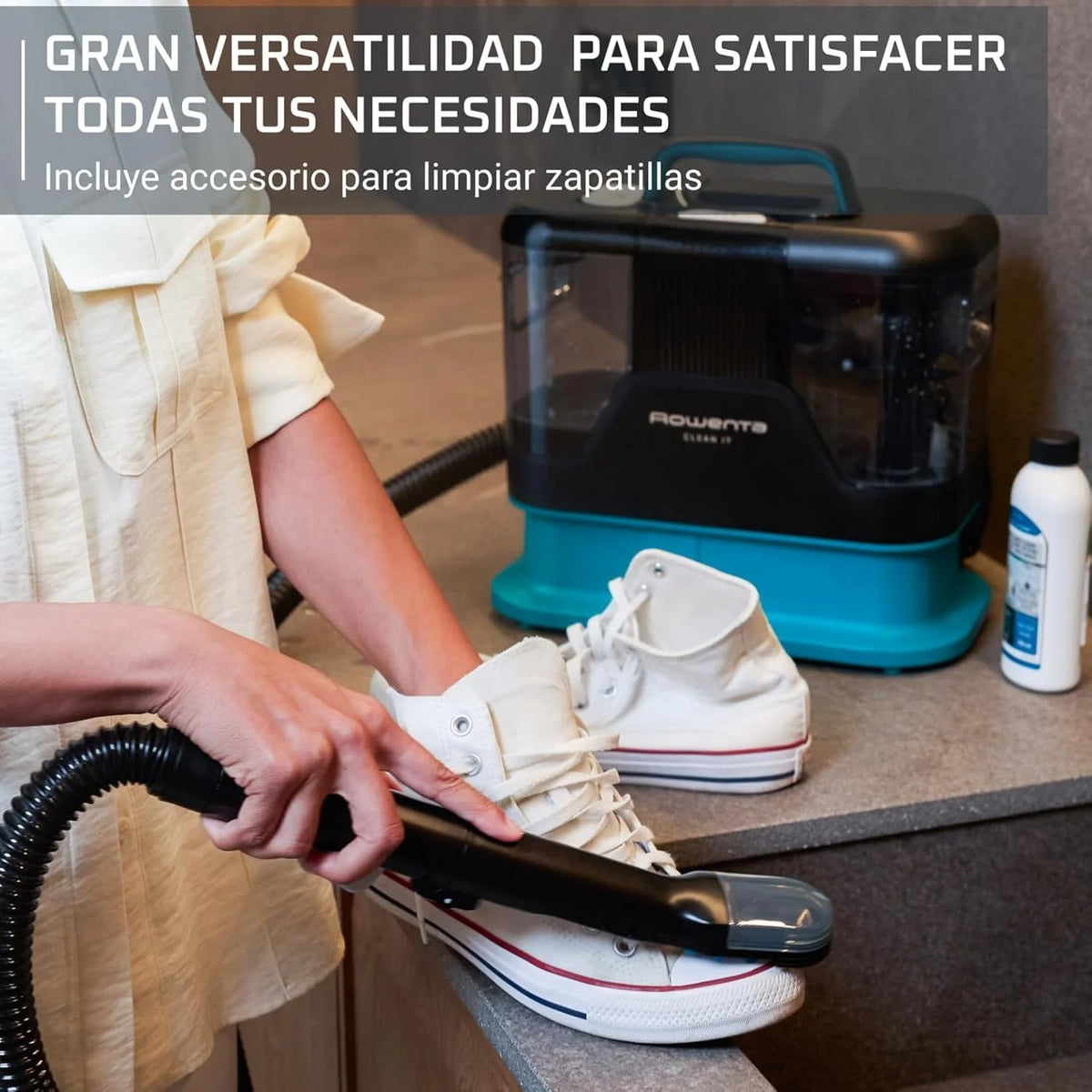 Rowenta Clean It, Odkurzacz do tapicerki, Szybkie i łatwe czyszczenie, Nadaje się do sprzątania po zwierzętach, Dywany, Wnętrza samochodów, 750W, 6 akcesoriów, IN5020F0