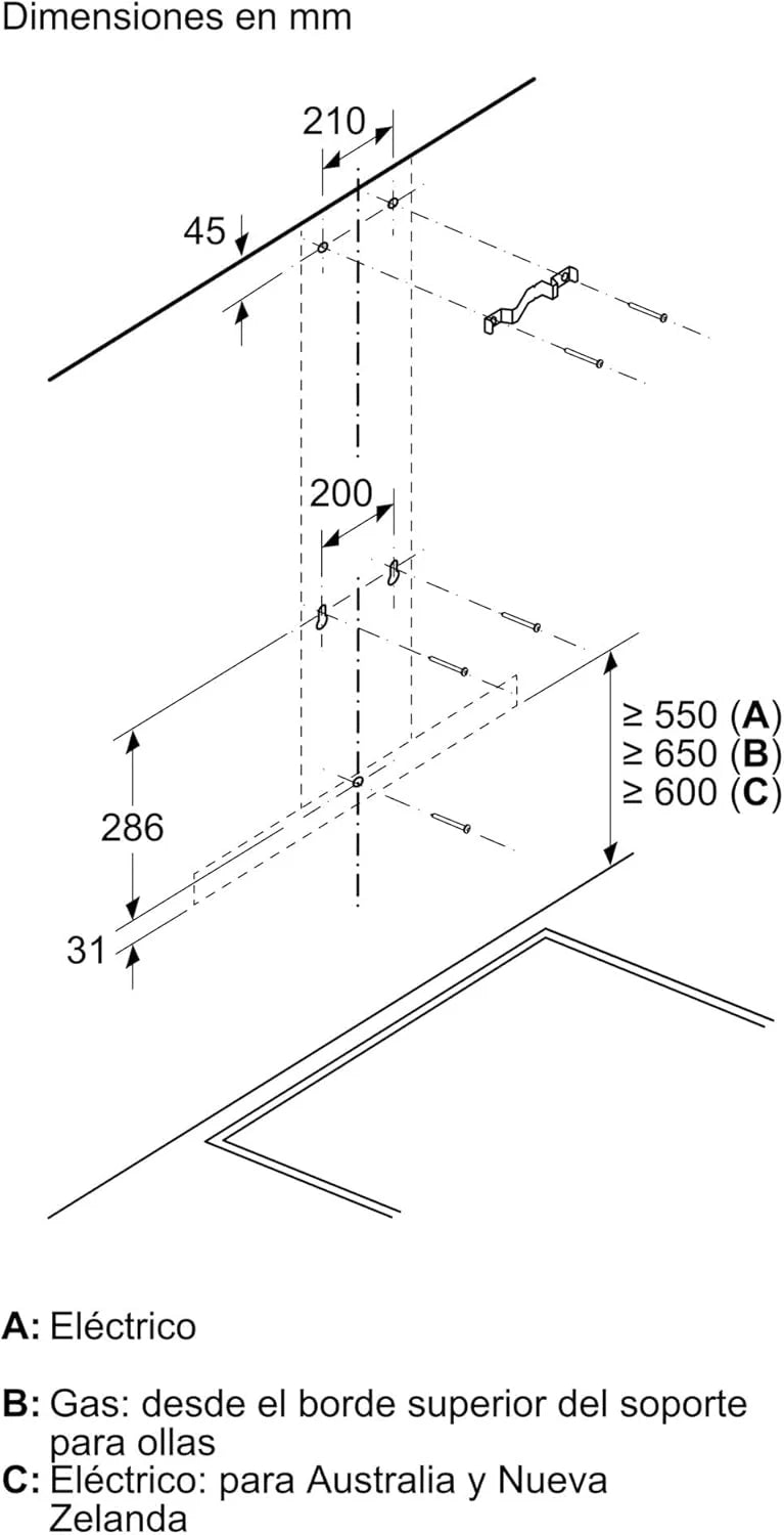 Balay - Dekoracyjny okap kominowy, szerokość 90 cm, oświetlenie LED, filtry przystosowane do mycia w zmywarce, stal nierdzewna, 3BC097EX