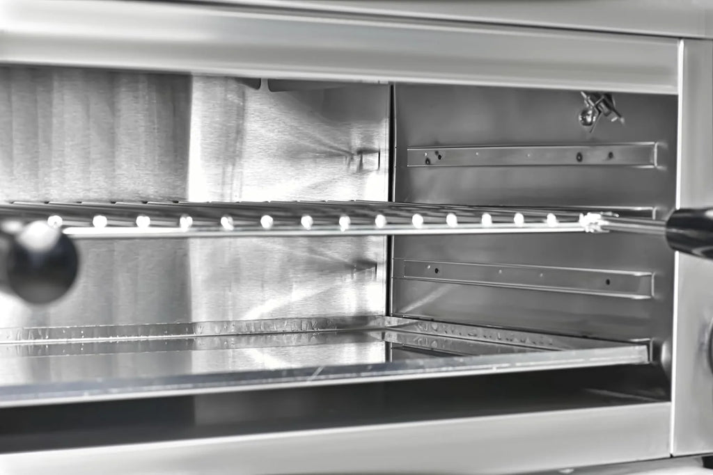 Profesjonalny Opiekacz Elektryczny Salamander 2000 W – Stal Nierdzewna 18/10 – Timer 30 min – 50-300 °C – Zastosowanie Przemysłowe HoReCa