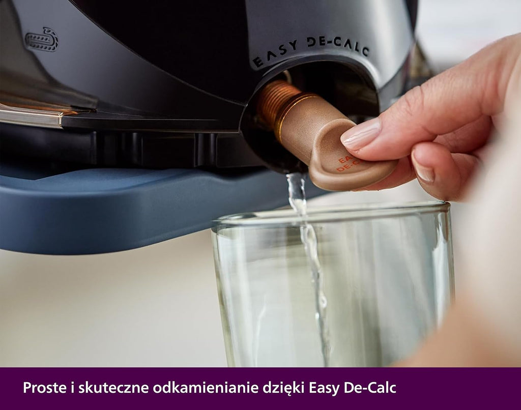 Philips PerfectCare Elite Plus Żelazko z generatorem pary, Podeszwa Żelazna T-Ionicglide, 2700 W, 1,8 L, Ciśnienie do 8 barów, Technologia OptimalTemp, Tryb ECO, Czarny-Miedziany (GC9682/80)