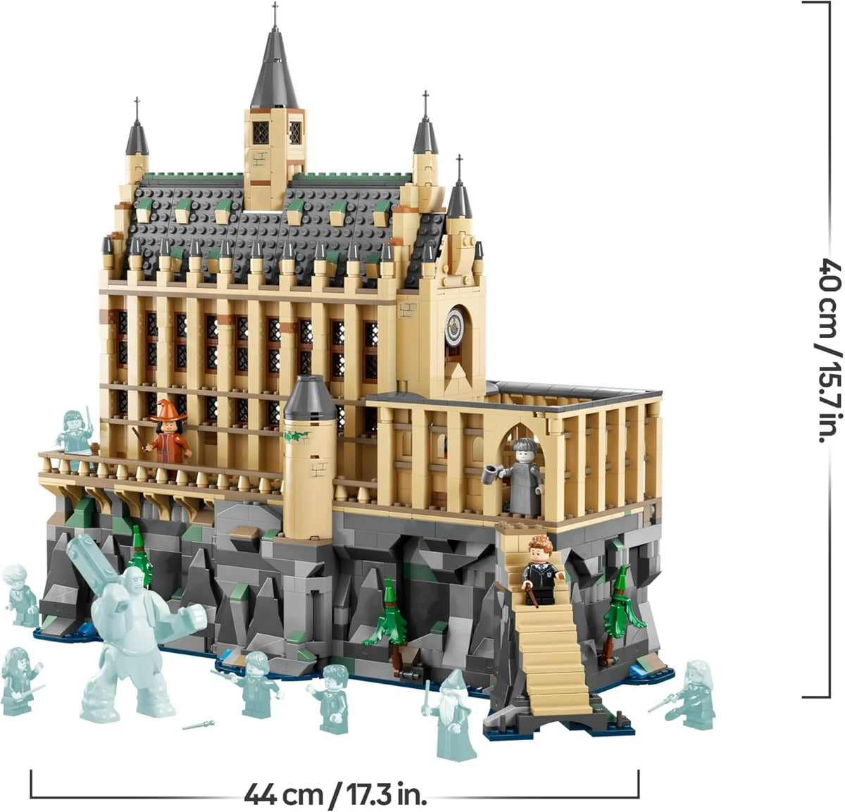 Harry Potter Zamek Hogwart Wielka Sala: Zabawka Szkoła Magii, 11 Minifigurek w Zestawie, w Tym Hermiona Granger i Ron Weasley, Prezent dla Dzieci w Wieku od 10 Lat 76435