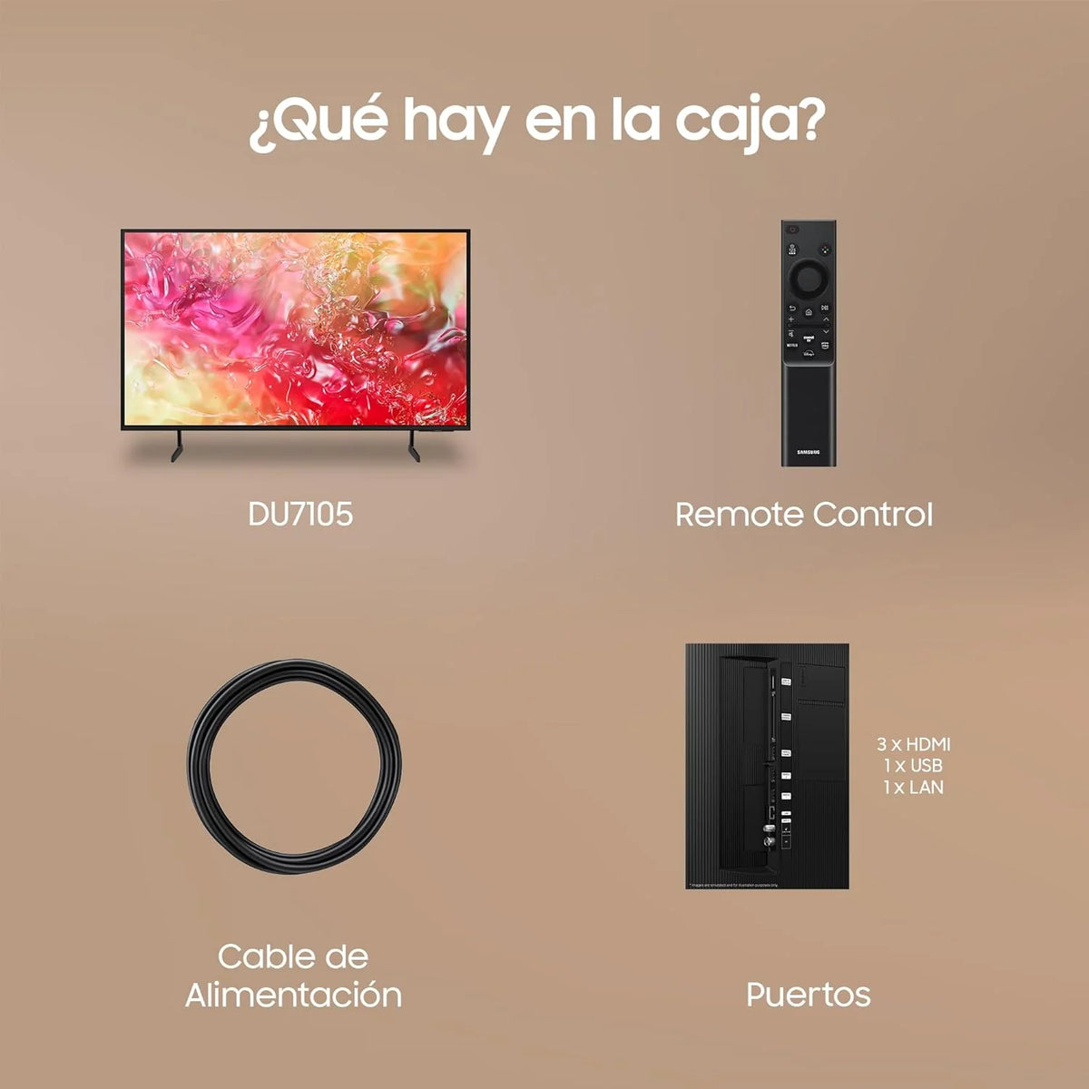 Telewizor Crystal UHD 2024 50DU7105 Smart TV 50" Crystal UHD z Czystymi Kolorami PurColor, Najlepszy Smart TV, Wszystkie Głośniki Naraz z Q-Symphony i sterowanie domem dzięki SmartThings