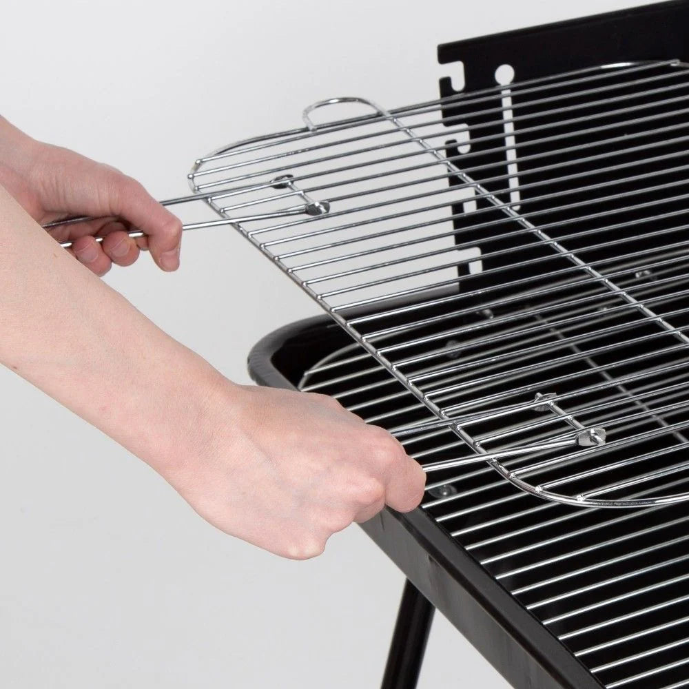 Grill przenośny stalowy 55x43x82 cm - Aktive. Czarny