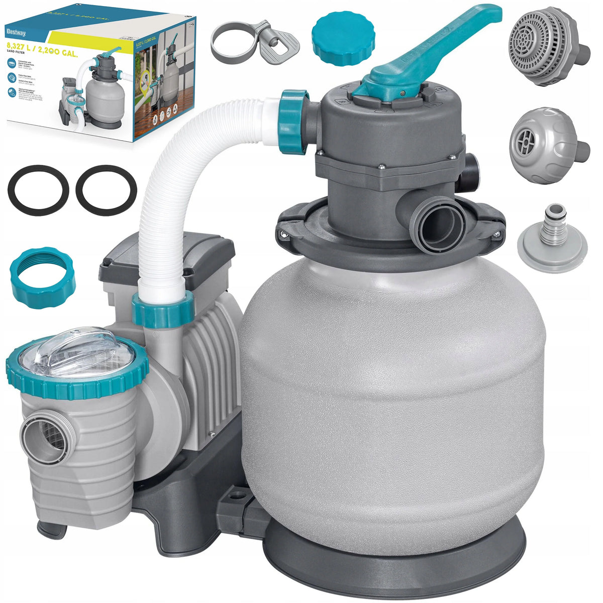 Pompa piaskowa do basenu filtr do basenów 11355 L/h złączki węże Bestway