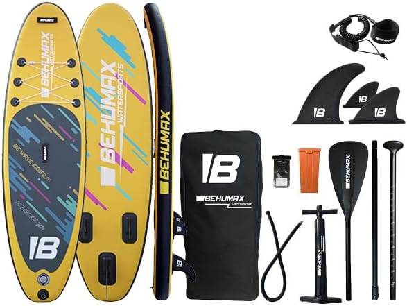 BEHUMAX - Nadmuchiwana deska SUP Be Wave Kids 8.6" Antypoślizgowa Powierzchnia, Demontowalne Wiosło, 260 x 76 x 15 cm, 15 PSI, Specjalny Zestaw Akcesoriów