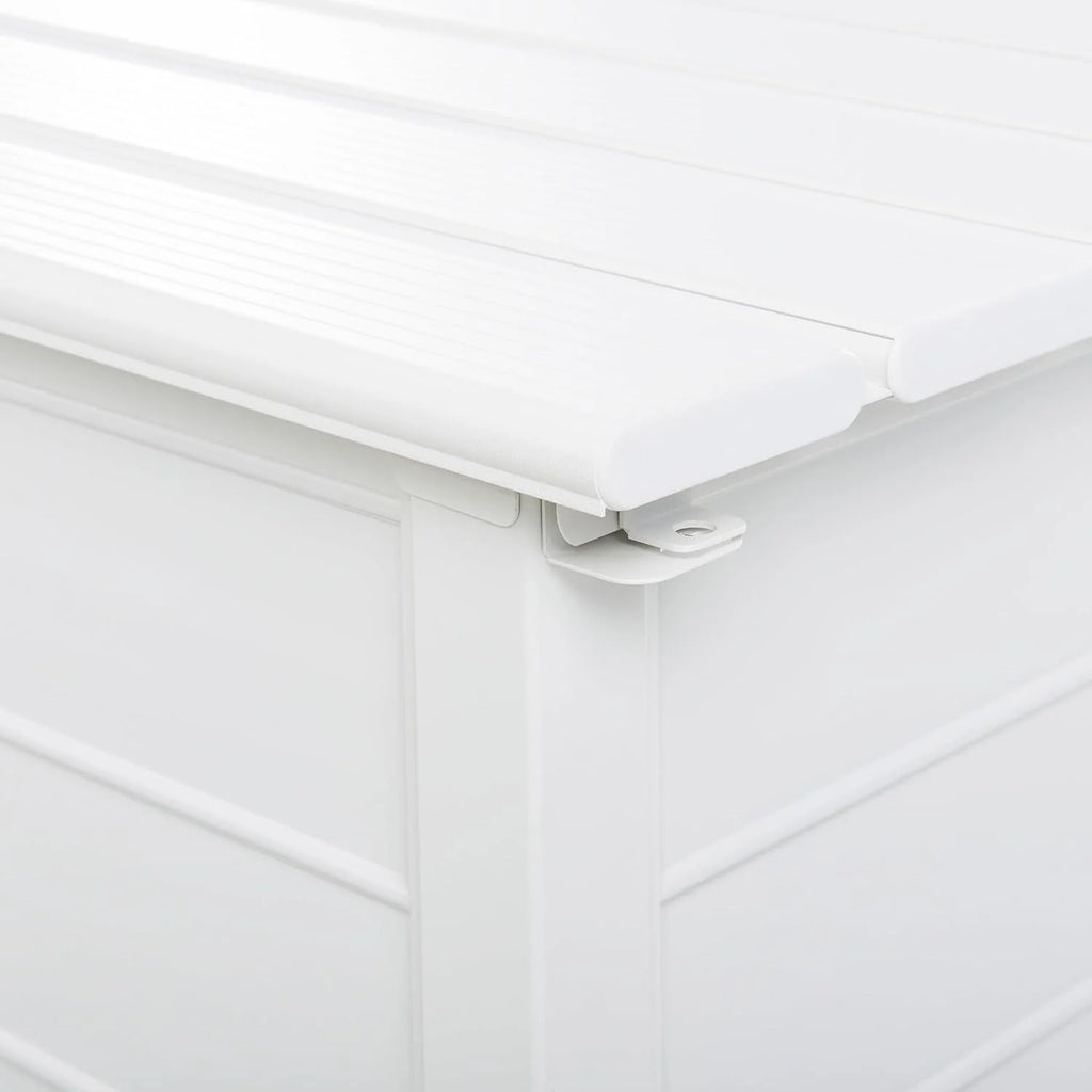 Beliani Aluminiowa skrzynia ogrodowa biała 113 x 50 cm Campalto