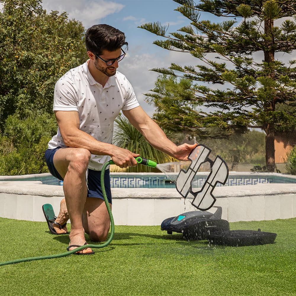 Cecotec Robot Odkurzacz Basenowy Bezprzewodowy Conga Pooldroid 2000 FloorMaster. Czas pracy 100 min, basen bez nachyleń, do 80m2, maksymalna głębokość 2,5m, pojemność 2,5L, filtr o wysokiej wydajności
