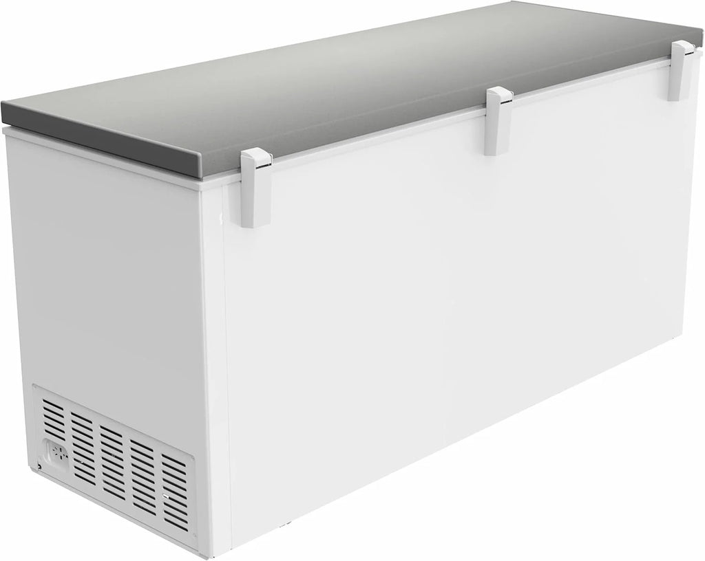 Zamrażarka skrzyniowa METRO Professional GHF2700S, 188 x 73,5 x 94,5 cm, 700 L, 125W, 3 kosze, oświetlenie LED, 6 kółek, z zamkiem, biało-szara