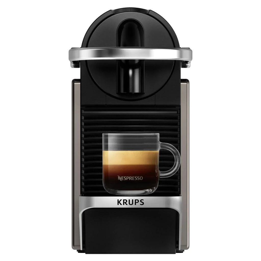 2025 Ekspres do kawy na kapsułki Krups Nespresso Pixie Redesign | Espresso i Lungo | Styl industrialny | Niskie zużycie energii | Automatyczne wyłączanie | Regulowana tacka | Kapsułki nadające się do recyklingu | Model XN306T