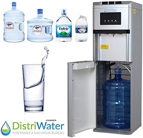 Dozownik ciepłej i zimnej wody. Dystrybutor wody z ergonomicznym uchwytem, na wszystkie rodzaje butelek, do wody ciepłej i zimnej, do biura i domu, kolor szary
