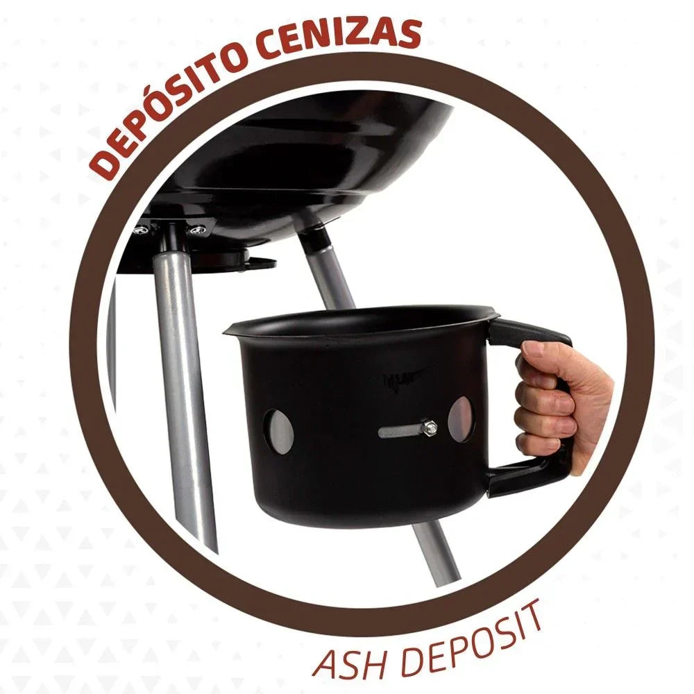 Okrągły Grill Węglowy Z Pokrywką Aktive