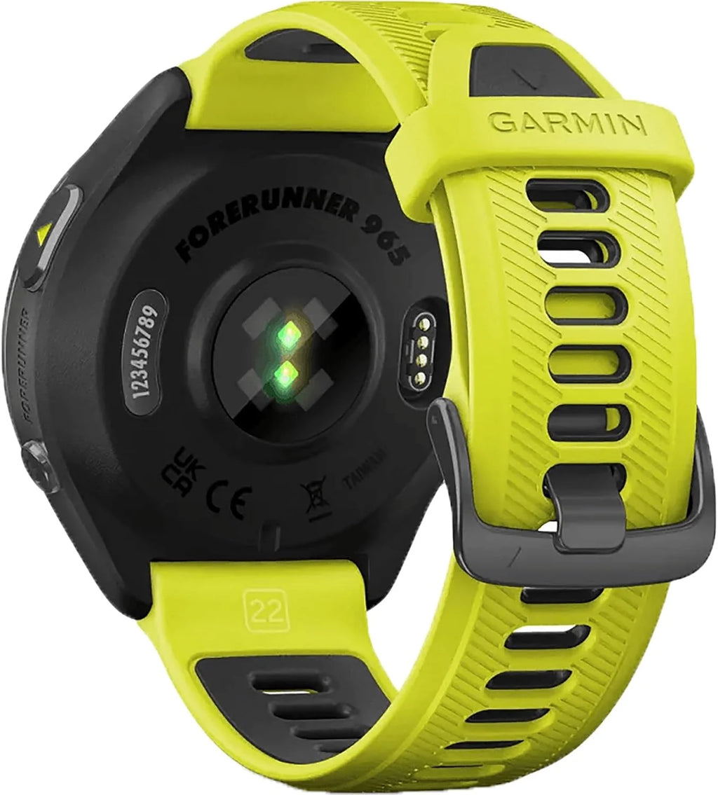 Smartwatch Garmin Forerunner 965 dla biegaczy | 23 dni pracy na baterii w trybie smartwatcha z kolorowym wyświetlaczem i ekranem dotykowym Amoled | Wbudowane mapy i wskaźniki treningowe